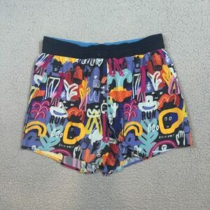 Janji AFO Middle Shorts Running Athletic Training Lined Multi Color Mens Small